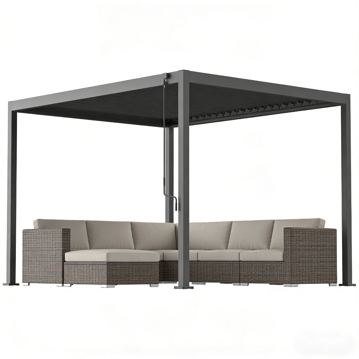 Modern Louvered Roof Outdoor Pergola