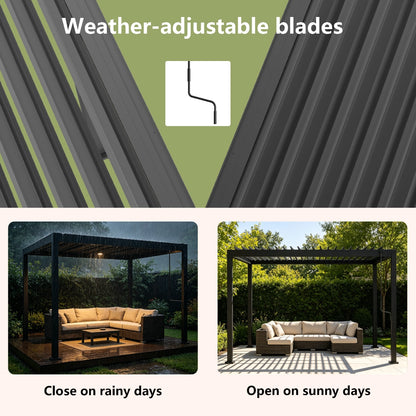 Modern Louvered Roof Outdoor Pergola