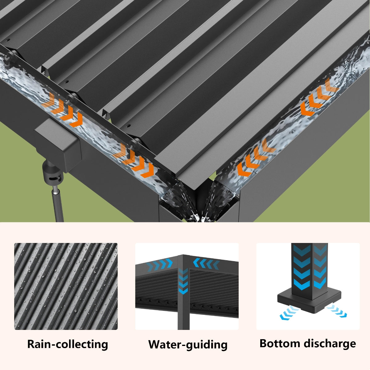 Modern Louvered Roof Outdoor Pergola