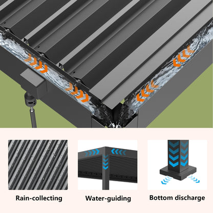 Modern Louvered Roof Outdoor Pergola