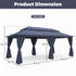 Navy blue rectangular outdoor gazebo product dimensions