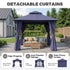 Navy blue 8x8 patio gazebo
