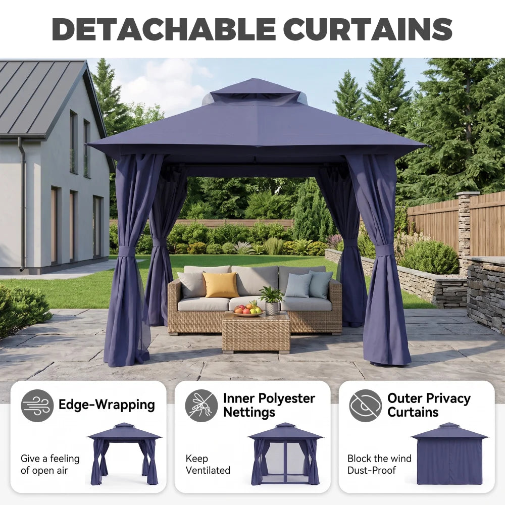 Navy blue 8x8 patio gazebo