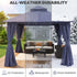 Weather-resistant Navy Blue 10x10 gazebo with UV and rain protection