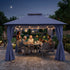 Navy Blue 12x12 patio gazebo for evening gatherings