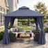 Navy Blue 10x10 outdoor gazebo for backyard seating area