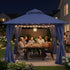 Navy Blue 10x10 patio gazebo for evening outdoor gatherings