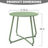 Yardgrace pea green outdoor metal round side table with 18 inch round tabletop dimensions