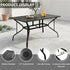Yardgrace outdoor dining table featuring umbrella hole, weather-resistant surface, and adjustable feet for patio use
