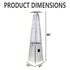 88 inch silver tower patio heater product dimensions