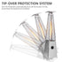 Silver tower patio heater with tip-over protection system
