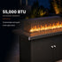 55,000 BTU propane fire pit flame with amber glass beads