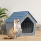 Yardgrace Outdoor Waterproof Cat House,23.43×22.64×22.8 Inches,Insulated Cat Shelter Feral for All Seasons,Easy to Assemble,Suitable for Cats and Small Dogs (Light Brown, 23.43×22.64×22.8 Inches)