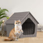 Yardgrace Outdoor Waterproof Cat House,23.43×22.64×22.8 Inches,Insulated Cat Shelter Feral for All Seasons,Easy to Assemble,Suitable for Cats and Small Dogs (Light Brown, 23.43×22.64×22.8 Inches)