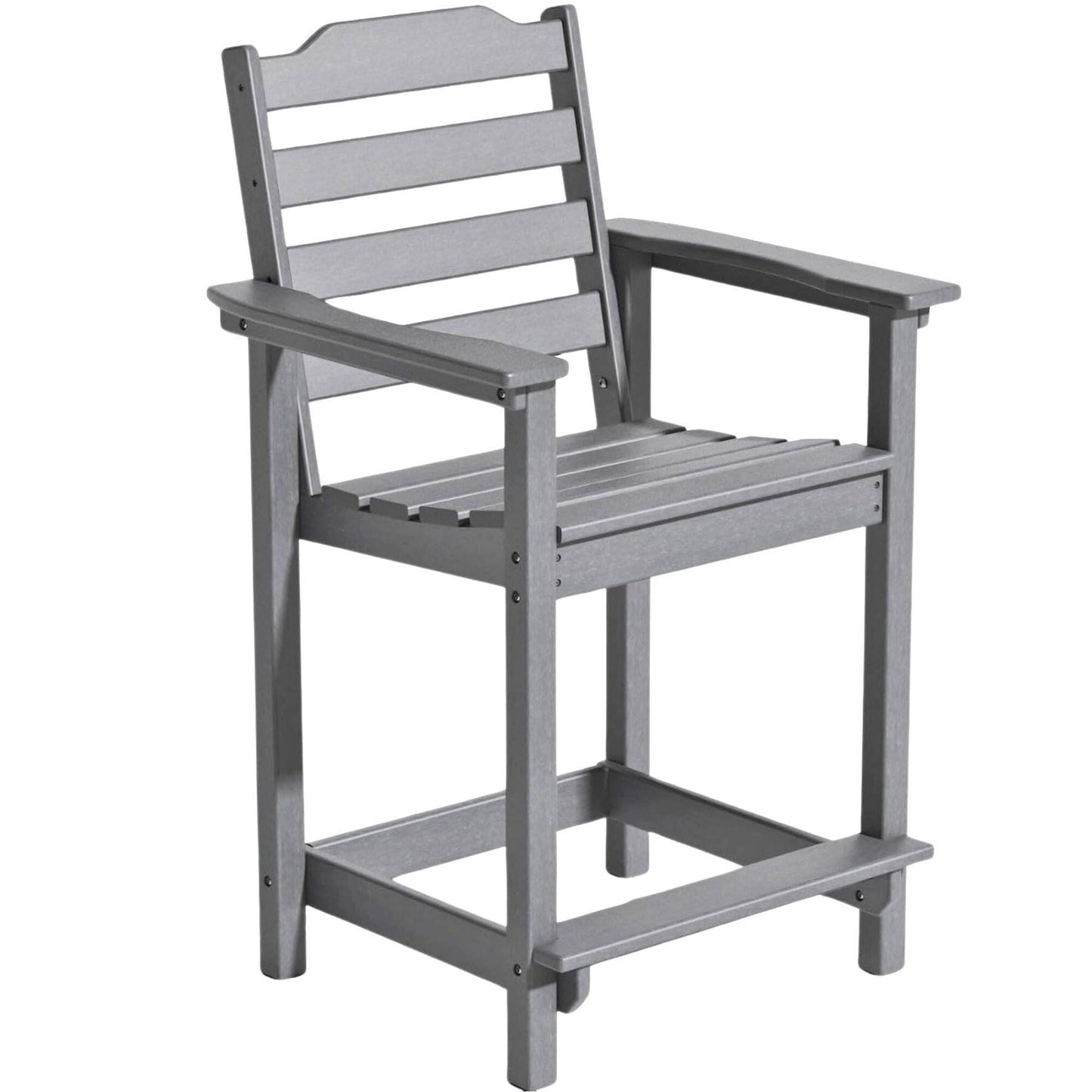 Yardgrace Tall Adirondack Chair, HDPE Bar Height Indoor&Outdoor Chair, All Weather Resistant Adirondack Outdoor Bar Stools for Balcony, Porch Kitchen, Bistro, Poolside, Backyard