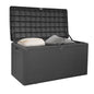 80 Gallon Plus Lockable Resin Deck Box, Waterproof Outdoor Storage Box for Patio Furniture, Garden Tools, Pool Accessories, UV-Resistant Outside Delivery, Black