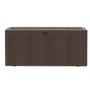 150 Gallon Pro Lockable Resin Deck Box, Waterproof Outdoor Storage Box for Patio Furniture, Garden Tools, Pool Accessories, UV-Resistant Outside Delivery, Brown