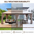 Weather-resistant beige gazebo with UV protection and waterproof canopy