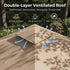Khaki 12x12 gazebo with double-layer ventilated soft top roof