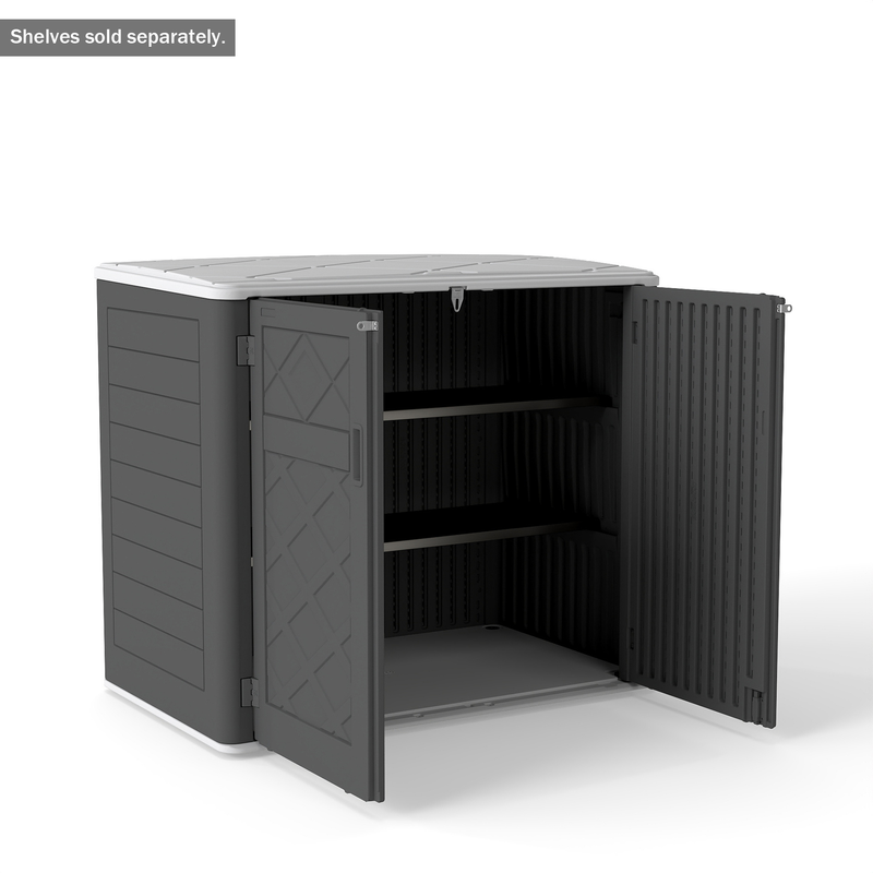 Yardgrace Heavy Duty Metal Shelving Unit for Horizontal & Vertical Storage Sheds, 1-Pack