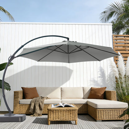 11 FT Deluxe Curved Cantilever Patio Umbrella