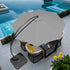 11 ft patio umbrella shading poolside lounge chairs