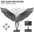 360 degree rotation mechanism for curved cantilever umbrella